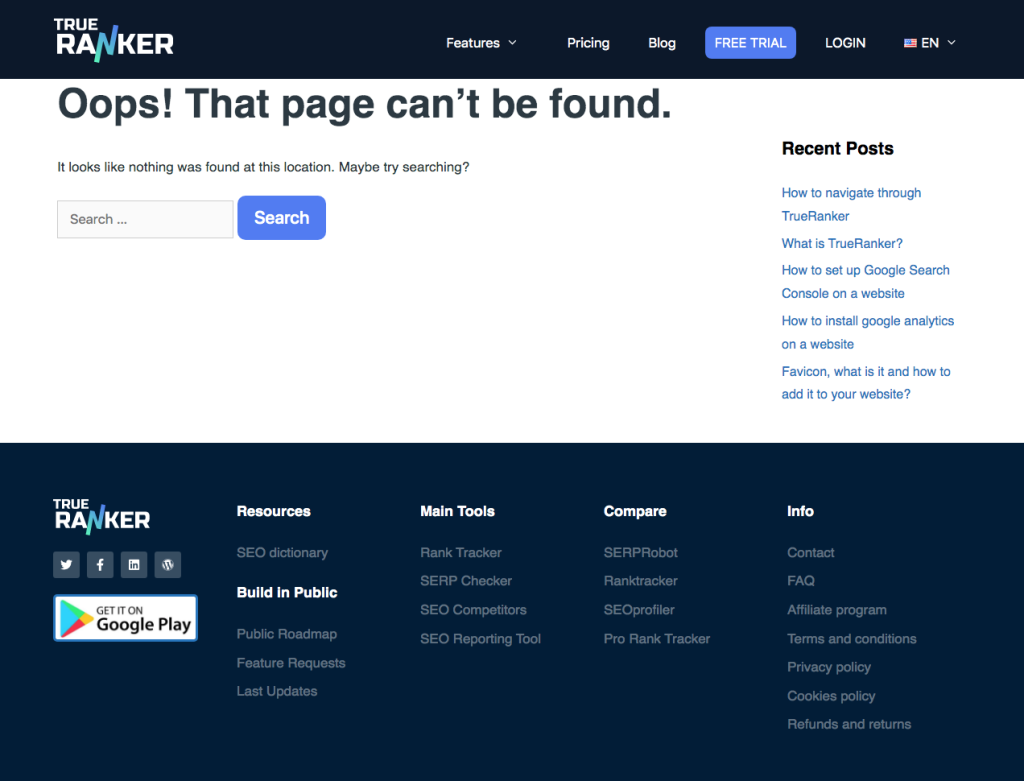 How To Detect And Fix 404 Errors Trueranker