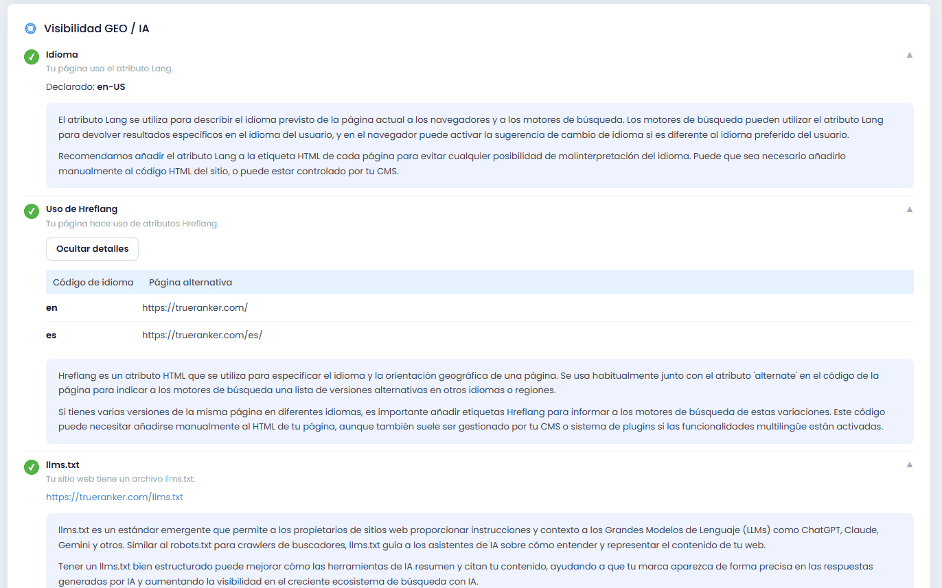 Reporte de Visibilidad de Contenido IA
