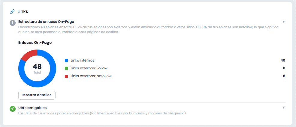 Auditoría SEO Links internos