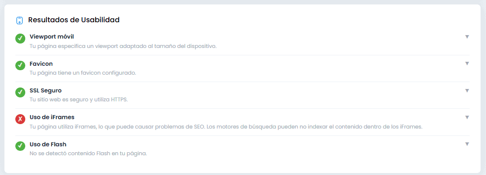 Usabilidad auditoría SEO