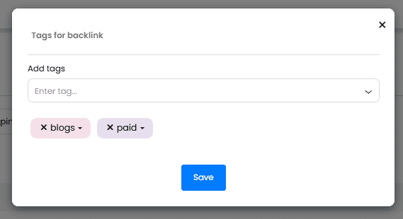 Etiquetas en backlinks