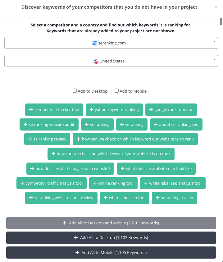 Keyword discovery