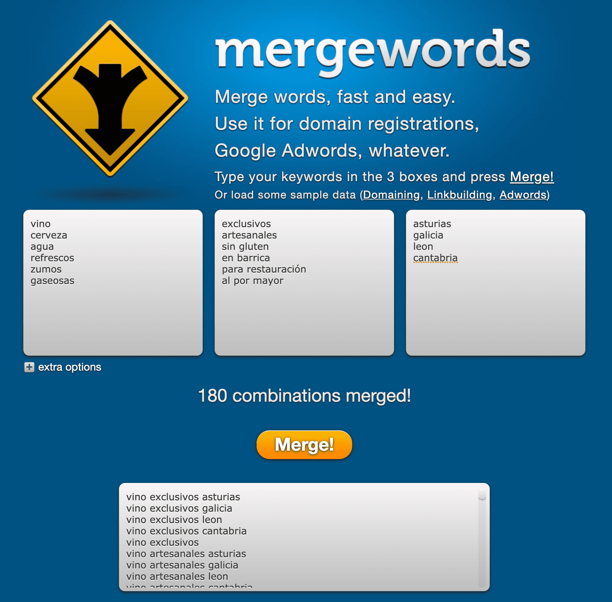 mergekeywords