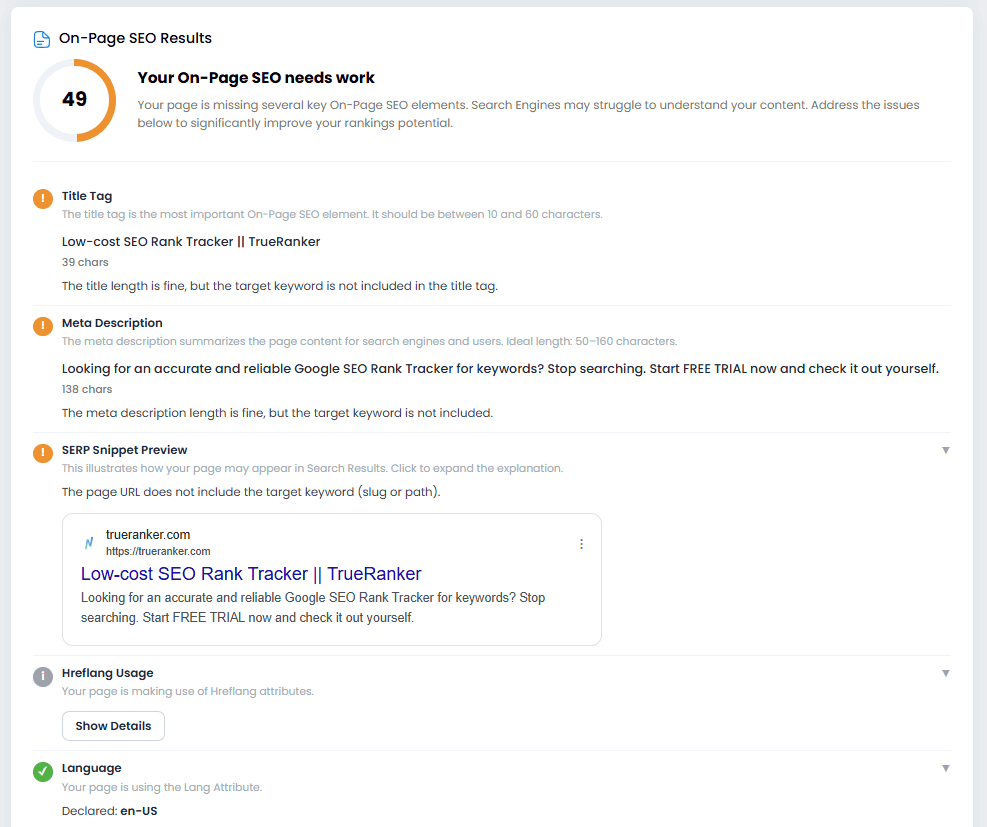 On-page SEO Audit