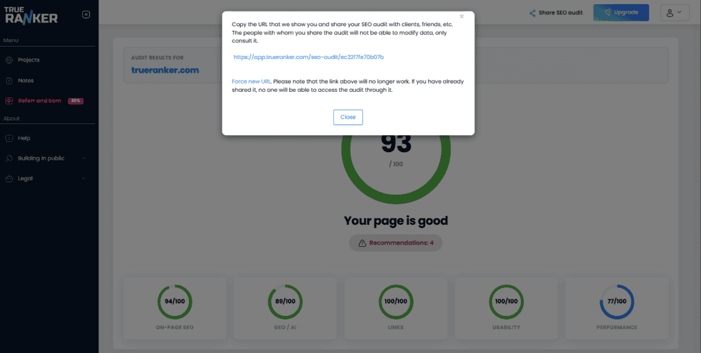 Share SEO Audit