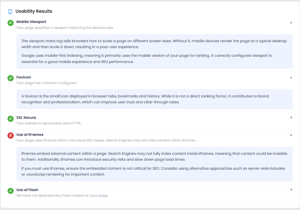 usability seo audit